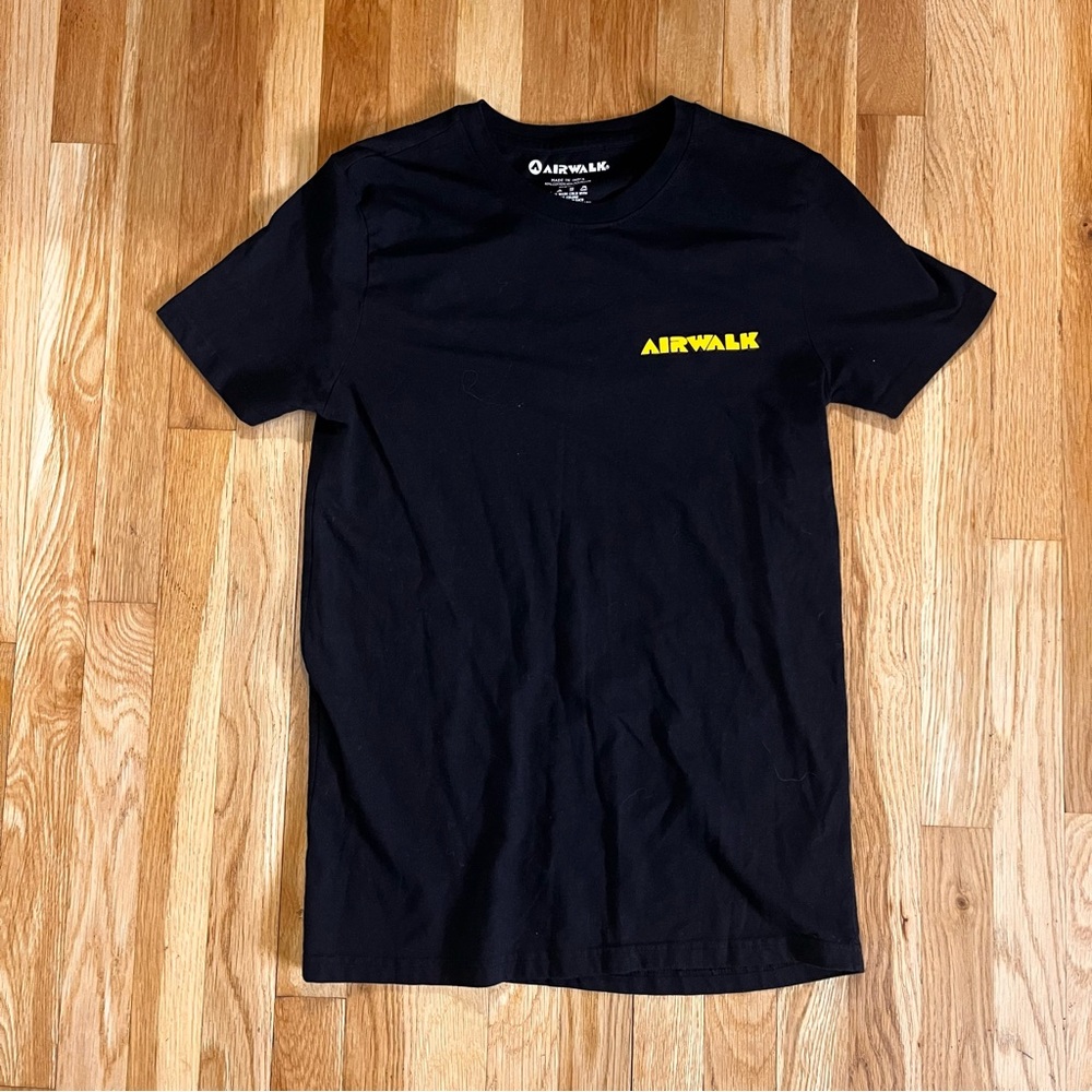 Airwalk Black Tee with Yellow Logo